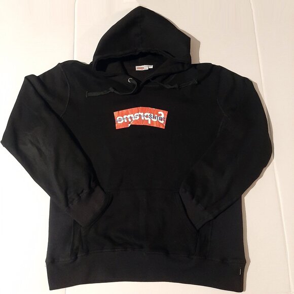 Supreme x Comme des Garcons SHIRT Box Logo Hoodie sweatshirt SS 17 Black Size XL - Picture 15 of 16